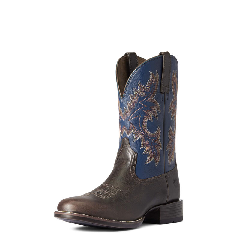 Ariat Stockman Ultra - Miesten TummanRuskea/Sininen Bootsit ( VKTIOY-259 )